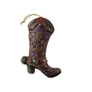 Cowboy Boot Christmas Tree Ornament Spur Western